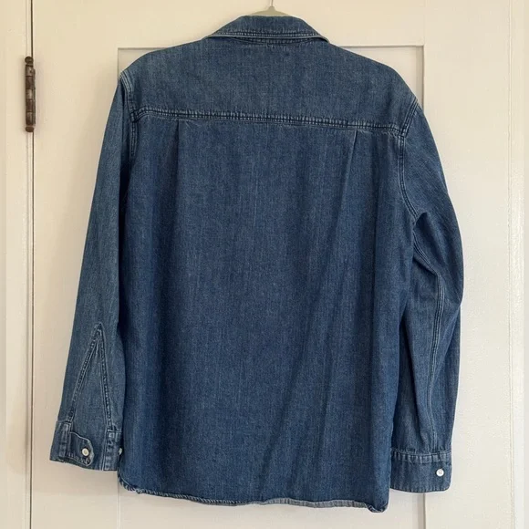 Jenni Kayne O’keefe Classic Blue Denim over Shirt button up - Picture 5 of 5